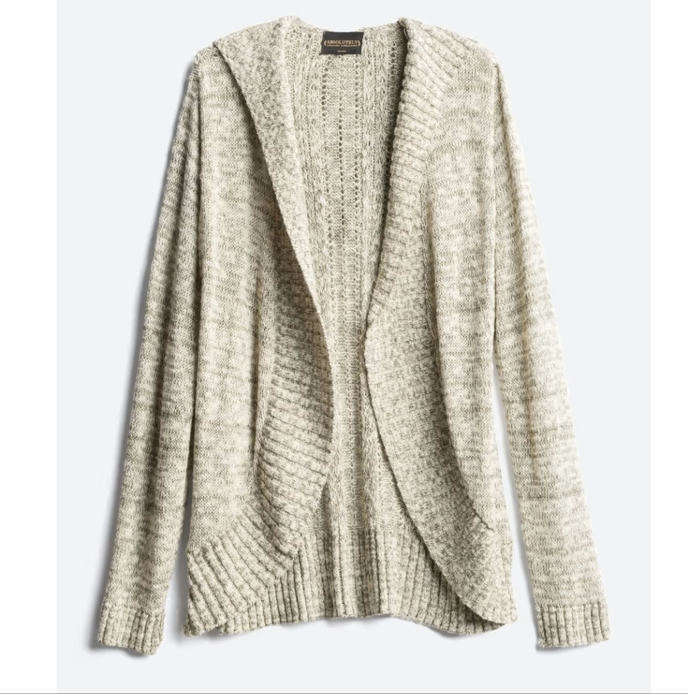 Cozy Cotton Blend Hooded Cardigan Olive